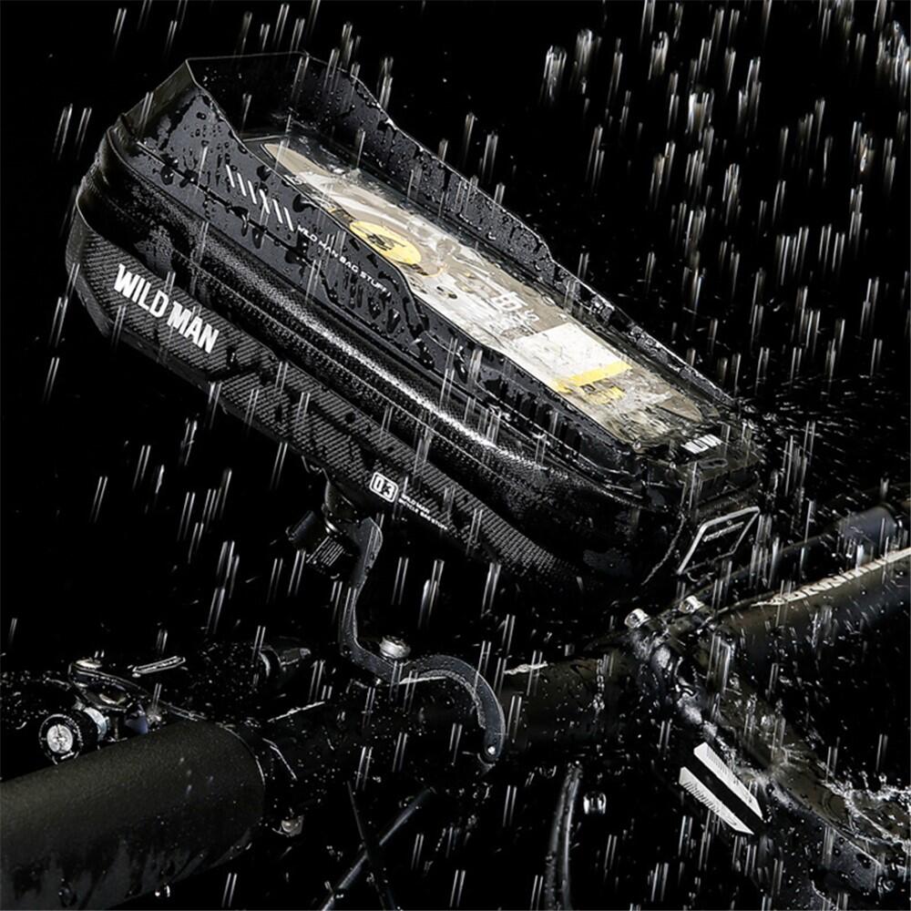 Waterproof Bike Handlebar Bag PU+EVA+TPU with Phone Pocket 2/7