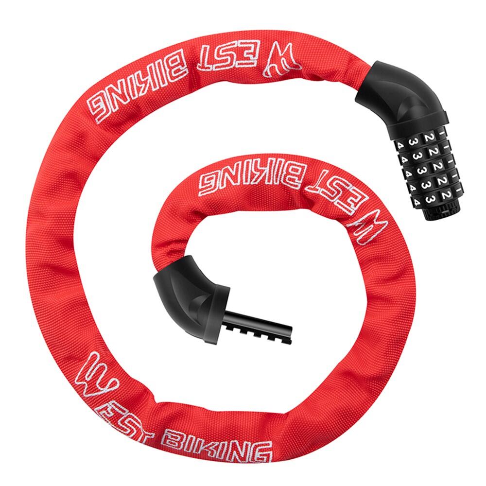 WEST BIKING Zámek na kolo s kombinací 5 číslic