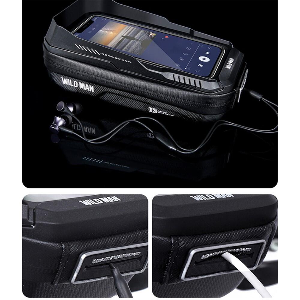 Waterproof Bike Handlebar Bag PU+EVA+TPU with Phone Pocket 5/7