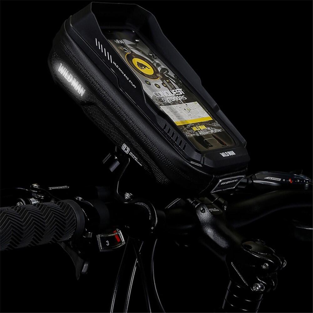 Waterproof Bike Handlebar Bag PU+EVA+TPU with Phone Pocket 4/7