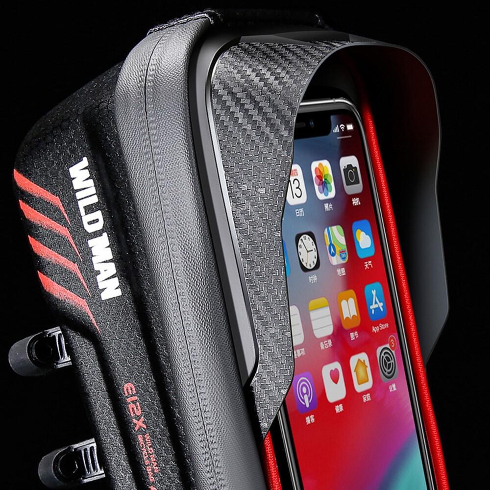 Borsa anteriore tubo bici 1L impermeabile con schermo TPU smartphone 3/7