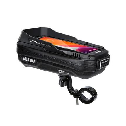 Sacoche de guidon vélo étanche PU+EVA+TPU avec pochette téléphone