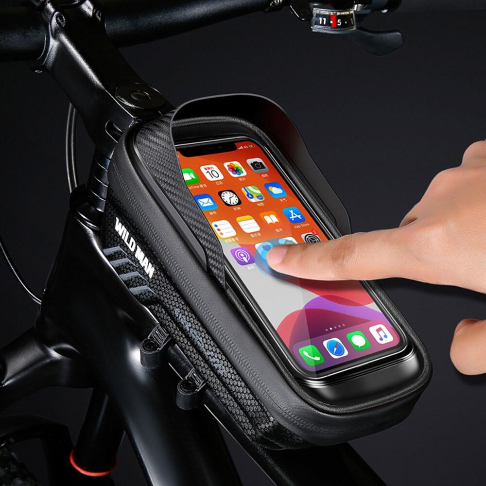 Borsa anteriore tubo bici 1L impermeabile con schermo TPU smartphone 4/7