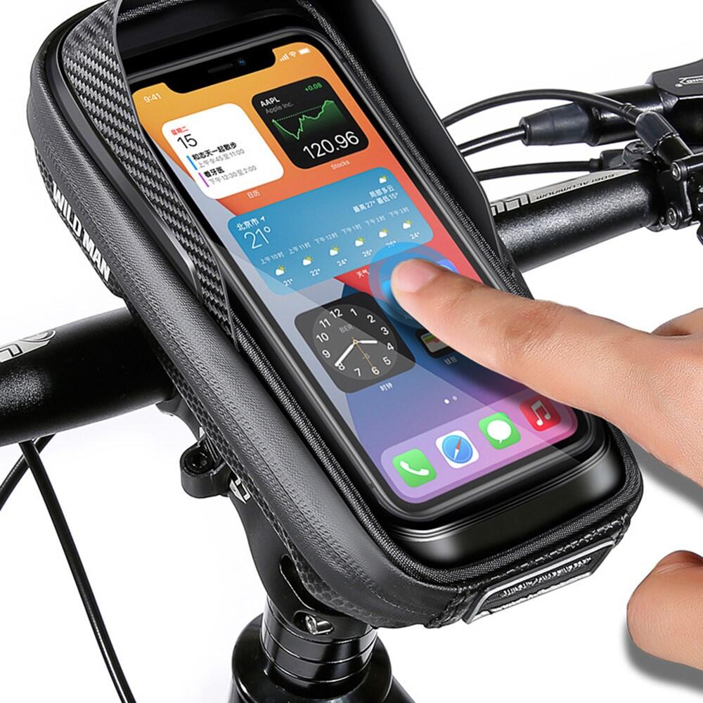 Saco quadro bicicleta 0,5L rígido EVA+PU com ecrã TPU 2/7