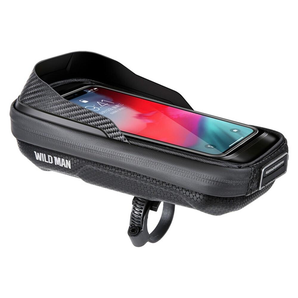 WILDMAN Saco quadro bicicleta 0,5L rígido EVA+PU com ecrã TPU