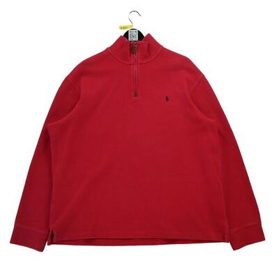 Seconda Mano - Maglione rosso a mezza zip - Stato buono