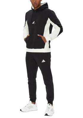 Trainingspak fleece colorblock hooded zwart - kb5264