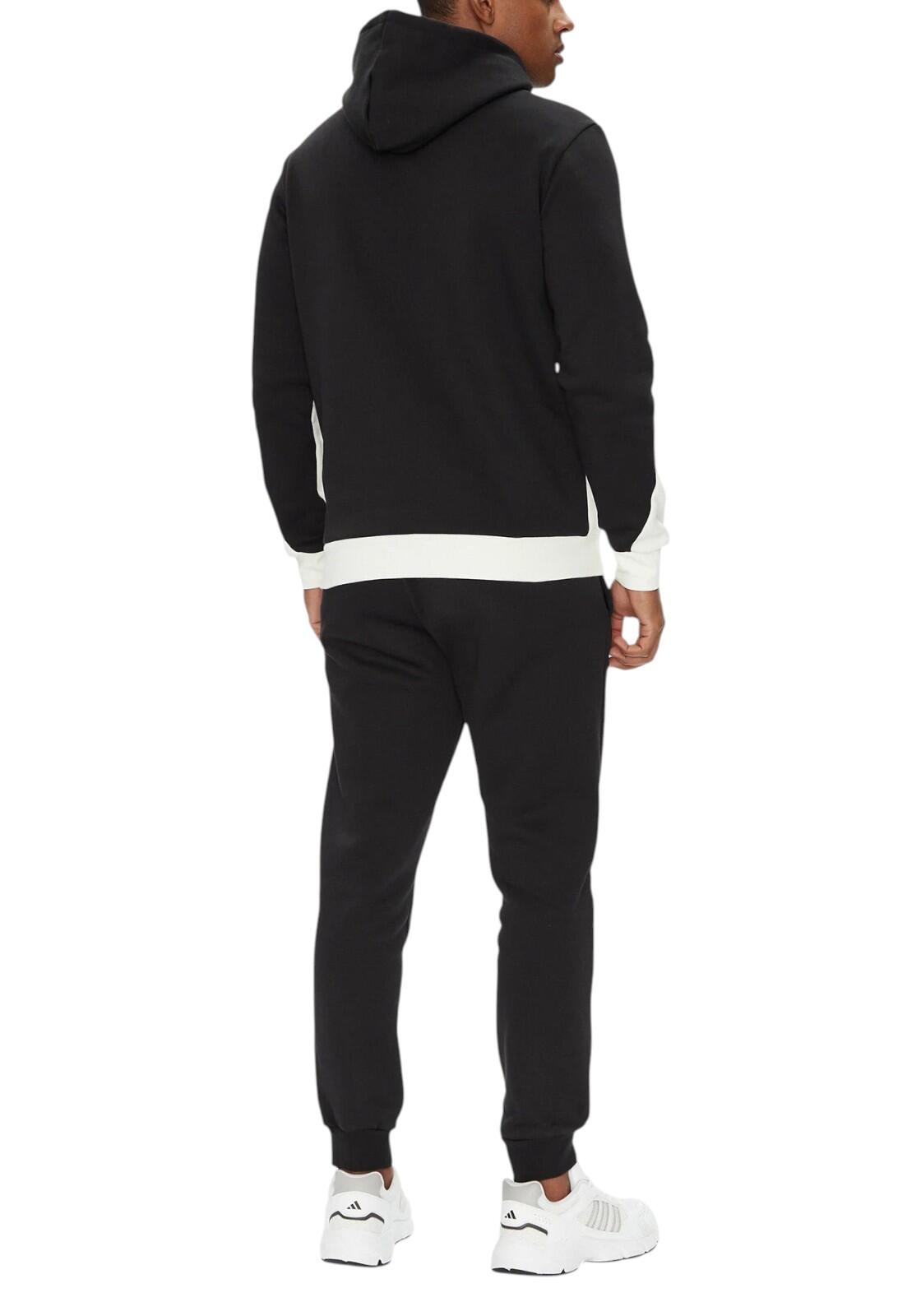 Trainingspak Fleece Colorblock Hooded Zwart - KB5264 2/6