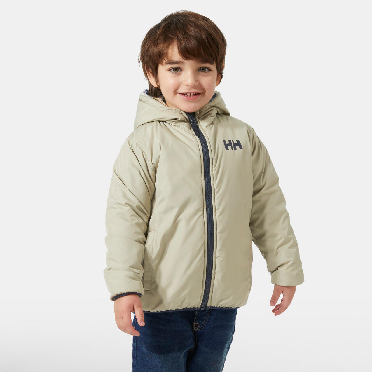 Odwracalna polarowa bluza z kapturem dla dzieci Helly Hansen Champ