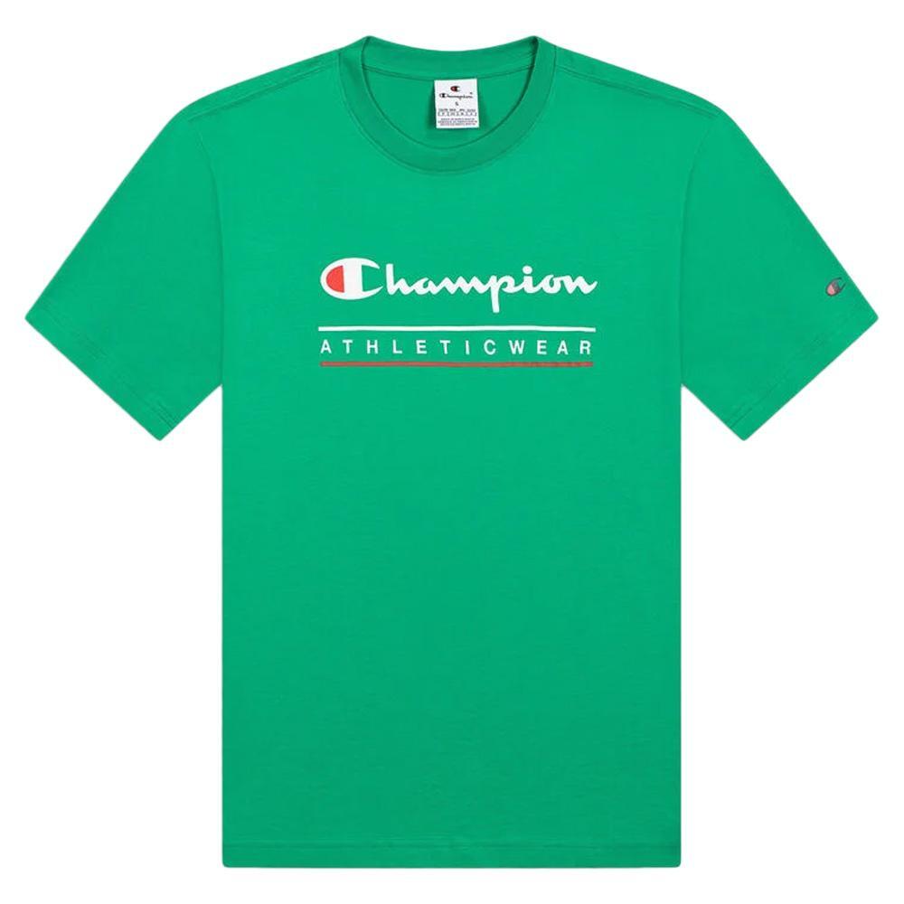 T-Shirt Vert Garçon Champion Crewneck 1/2