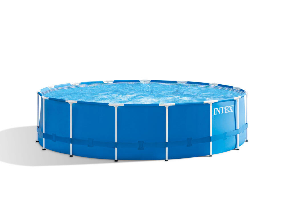 Schwimmbad mit Zubehör - Intex Metal Frame Rund 457x122 cm 2/5