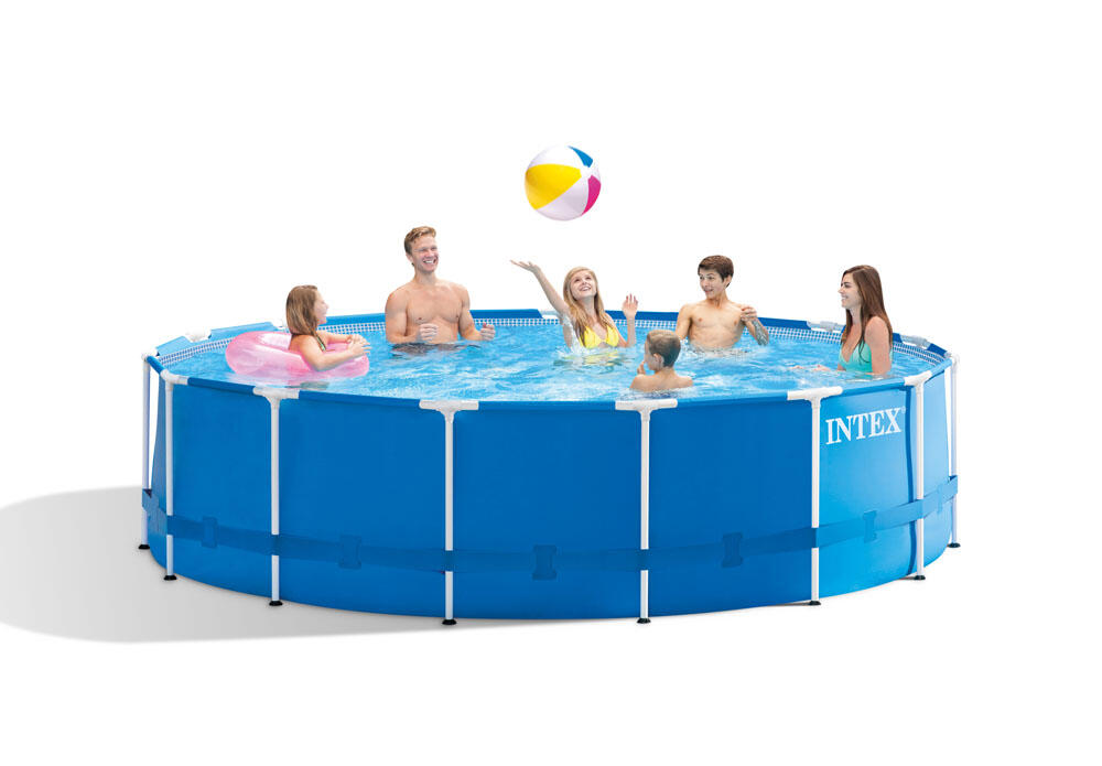 Intex 28242GN Metal Frame zwembad 457x122 cm met pomp en trap 2/7