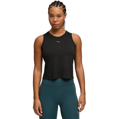 Onderhemd puma w cloudspun sleeveless tank. zwart. dames