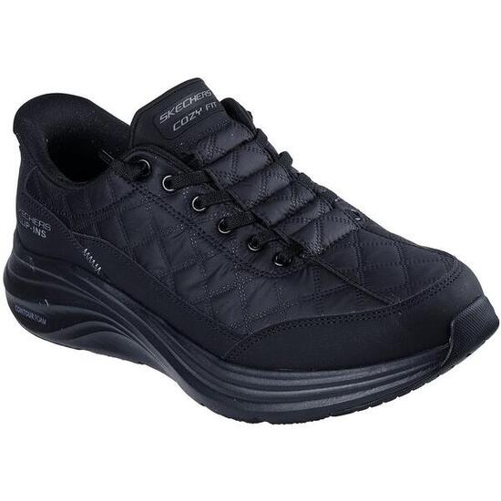 Skechers Herren Cozy Fit Slip-ins Sneaker Contour Foam 232619 BBK Black