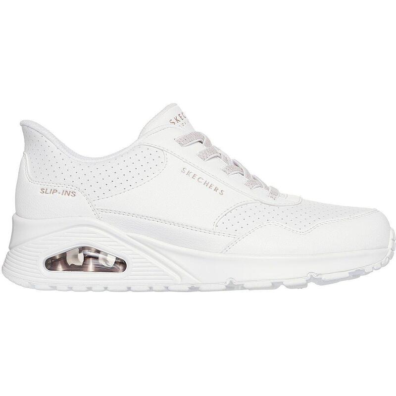 Pantofi sport femei Skechers Uno - Banksia Luxe, Alb
