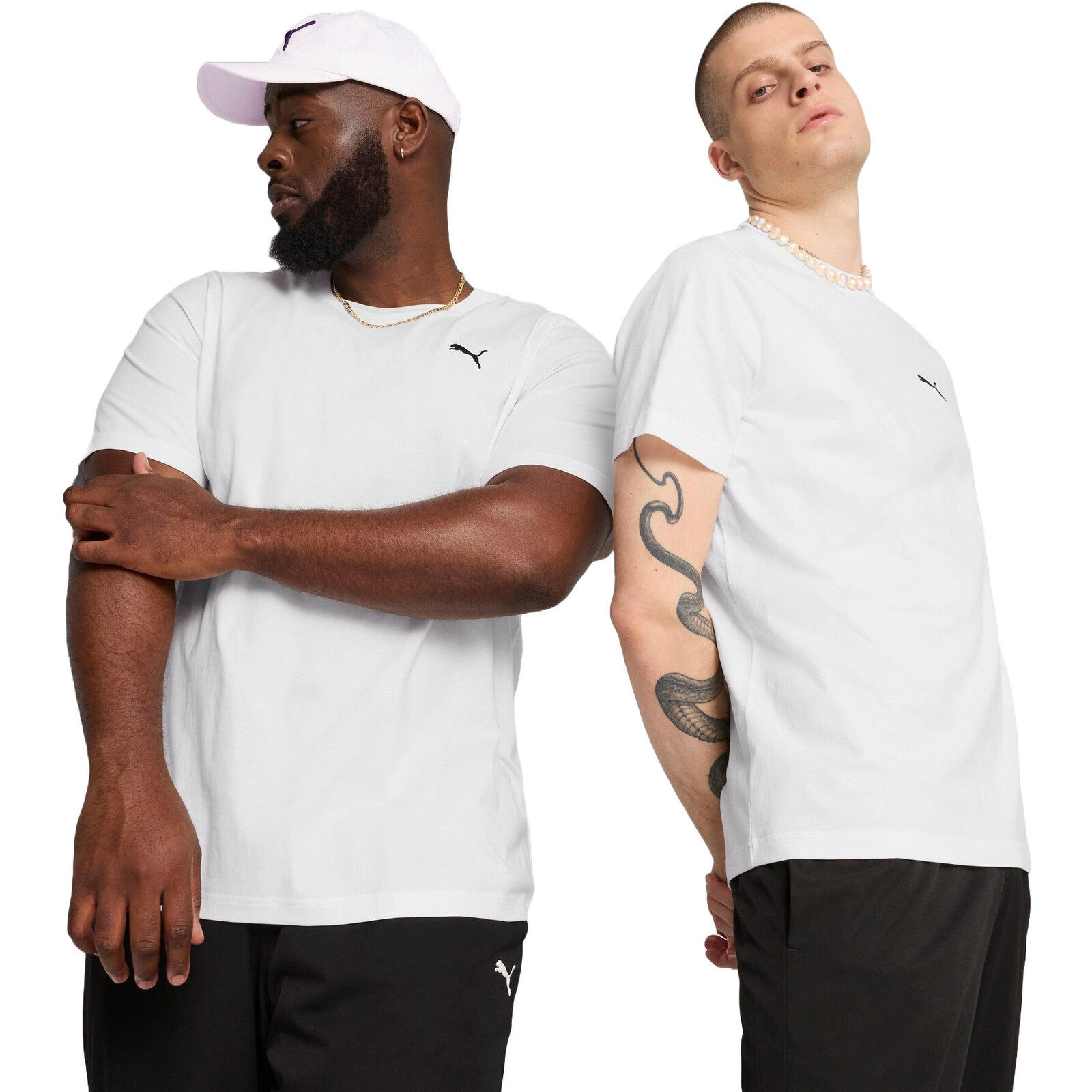 Puma - T-shirt Puma Ess Small Logo Tee, Blanc, Hommes - T-shirt Manches Courtes - Blanc - Decathlon