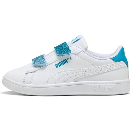 Zapatillas Puma Smash 3.0 L Glitter Velcro V Ps Pum, Blanco, Niños