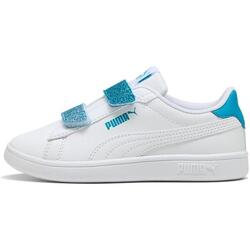 Baskets Puma Smash 3.0 L Glitter Velcro V Ps Pum, Blanc, Enfants