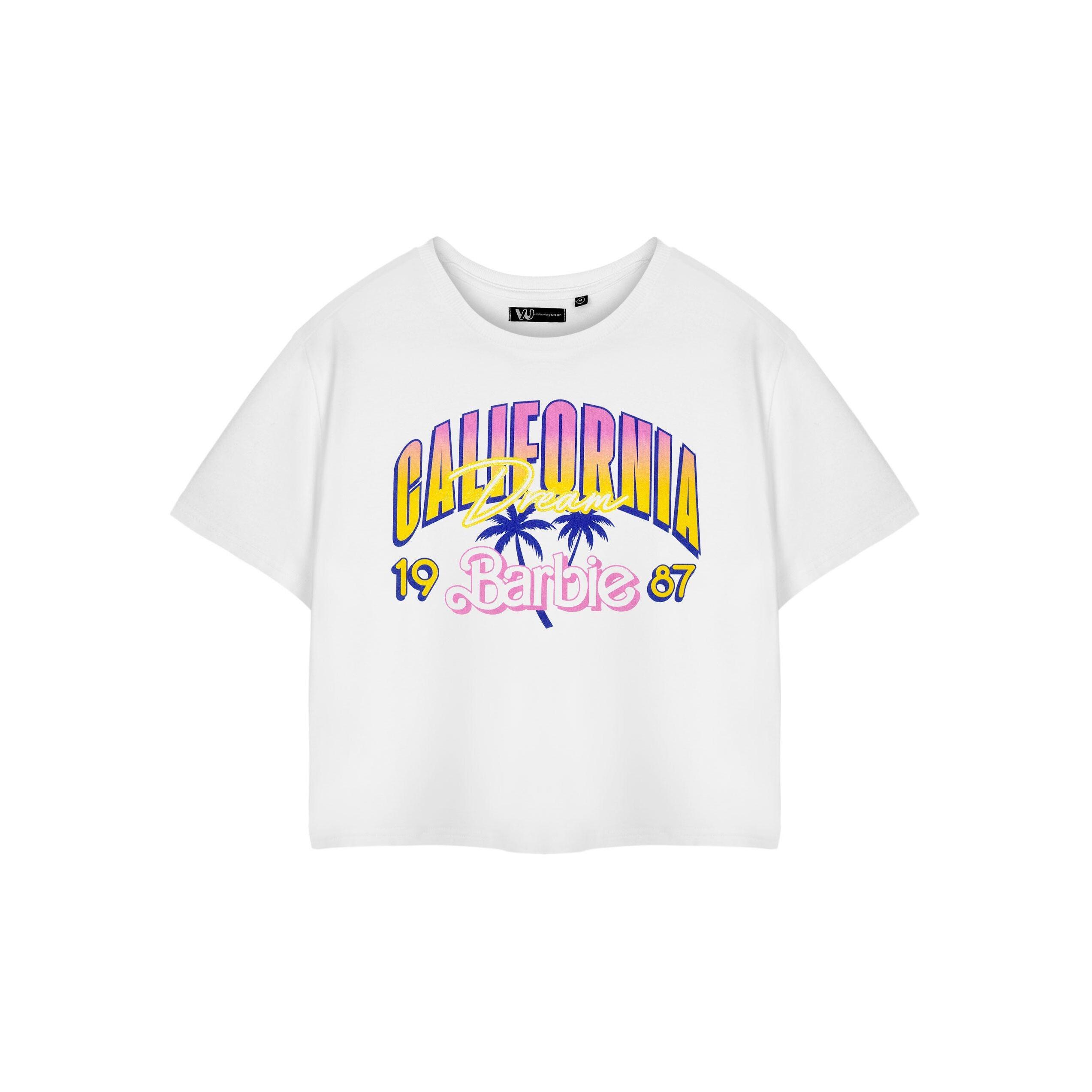 Barbie Womens/Ladies California Dream Short-Sleeved Crop T-Shirt