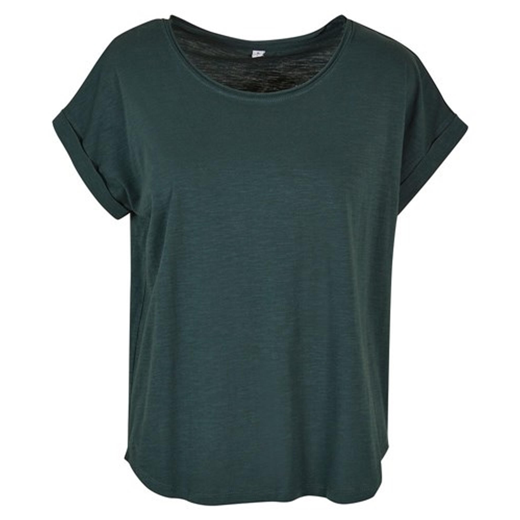 Build Your Brand Womens/Ladies Long Slub T-Shirt