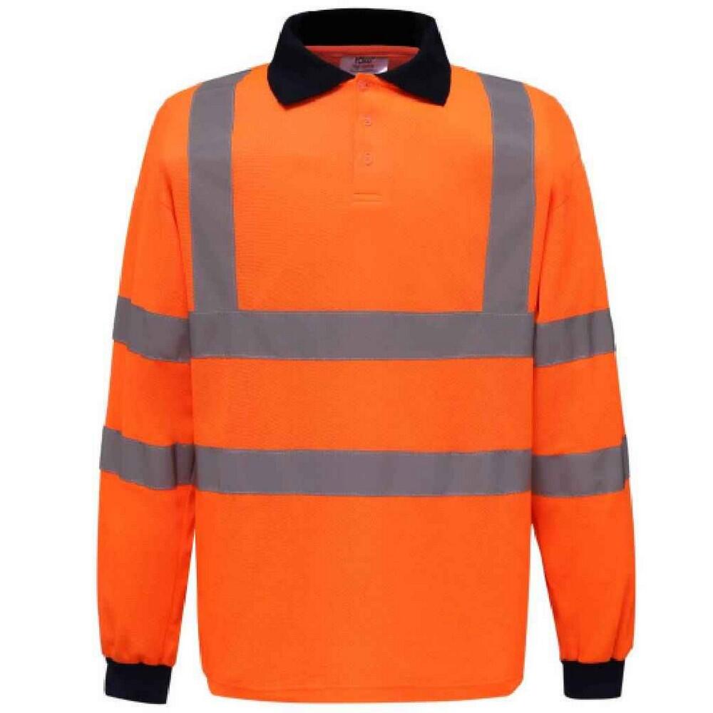 Yoko Unisex Adult Hi-Vis Long-Sleeved Polo Shirt