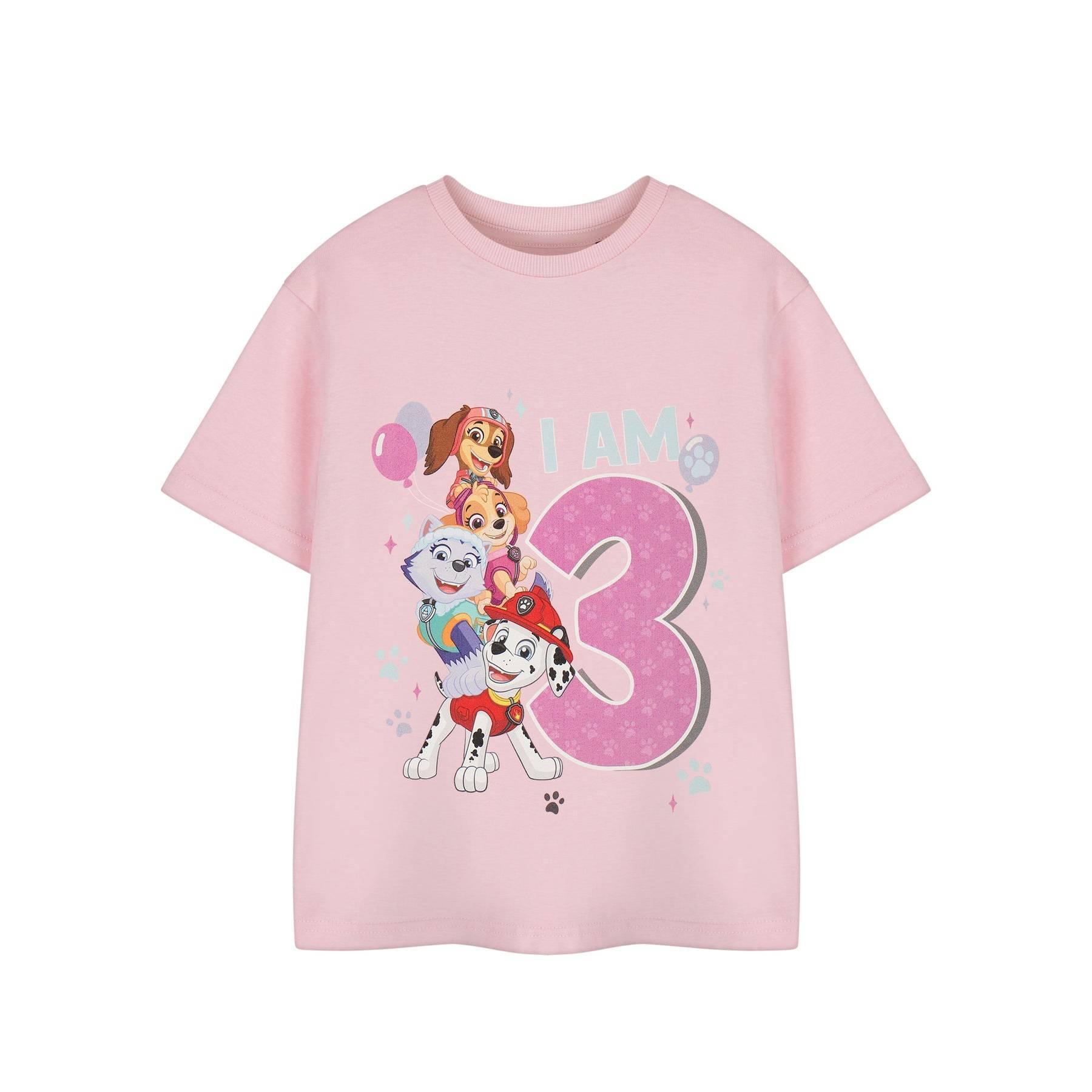 Paw Patrol Girls Short-Sleeved Birthday T-Shirt