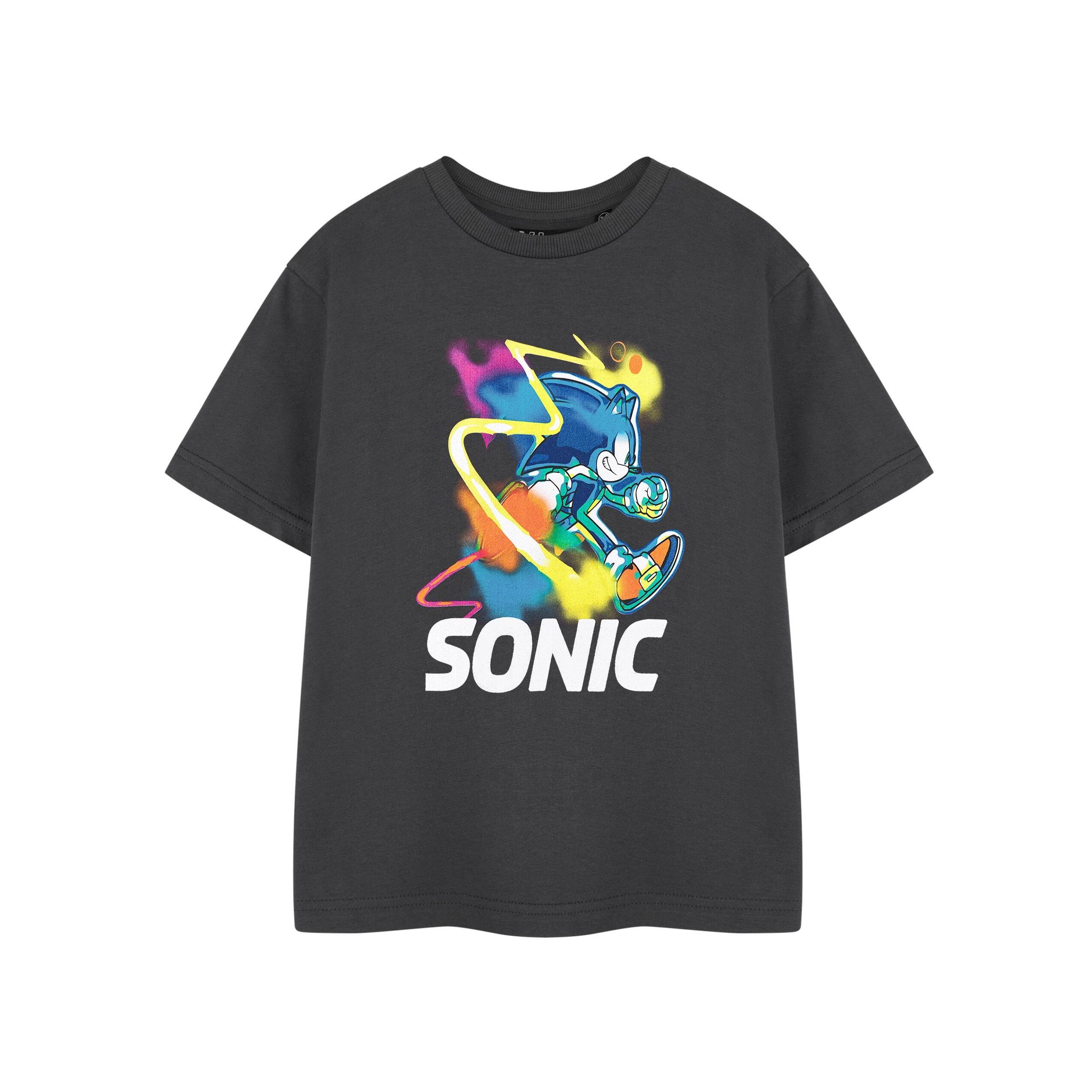 Sonic The Hedgehog Boys Watercolour Short-Sleeved T-Shirt