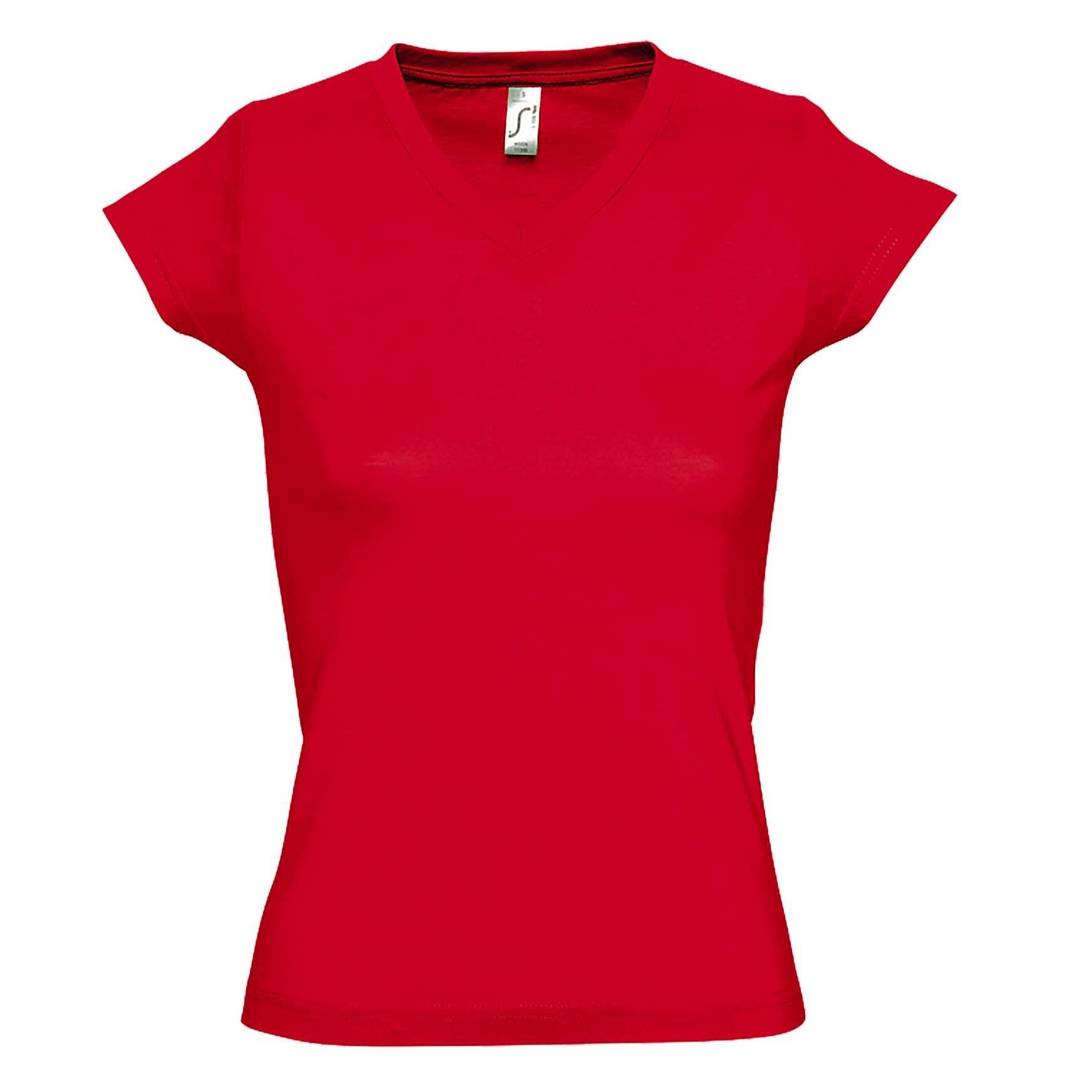 SOLs Womens/Ladies Moon V Neck Short Sleeve T-Shirt
