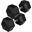 Gantera hexagonala din cauciuc 30 kg, set de 2 buc