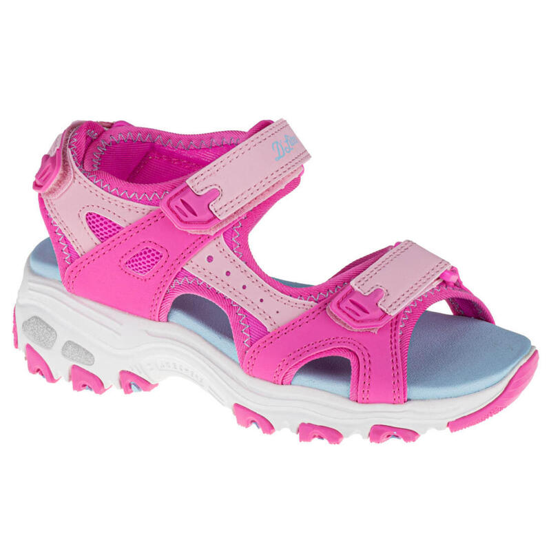 Skechers D'Lites, dla dziewczynki, sandały, Różowe