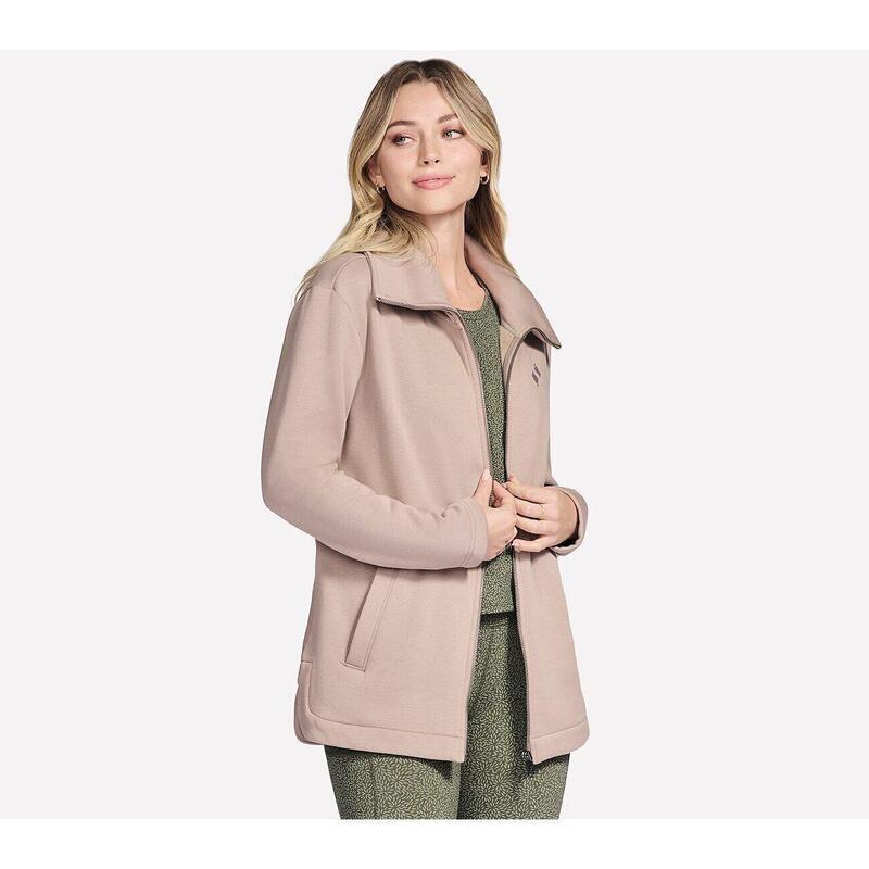 Geaca femei Skechers GO SNUGGLE Tunic Full Zip Jacket, Roz