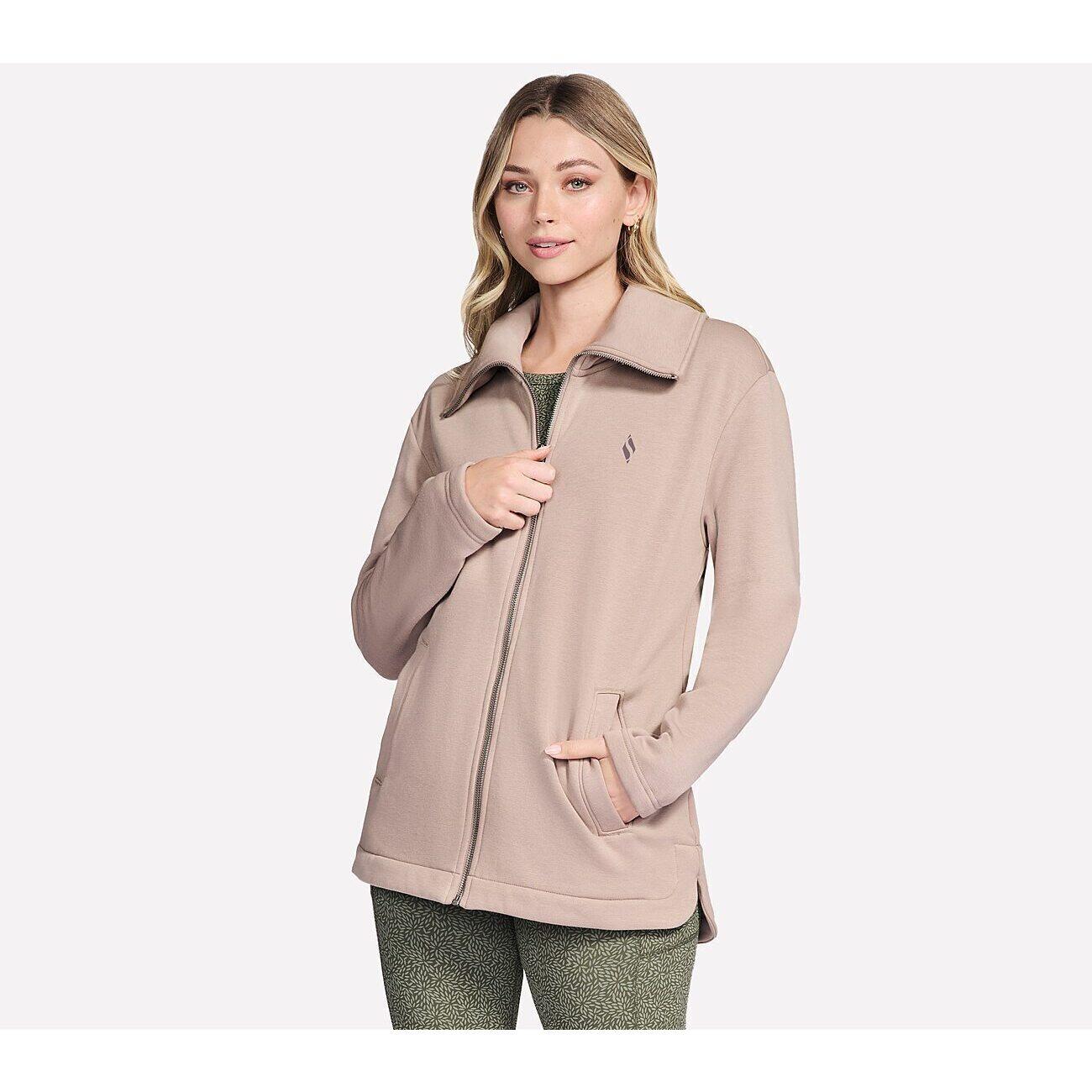 Veste Skechers GO SNUGGLE Tunic Full Zip Jacket, Rose, Femmes 5/5