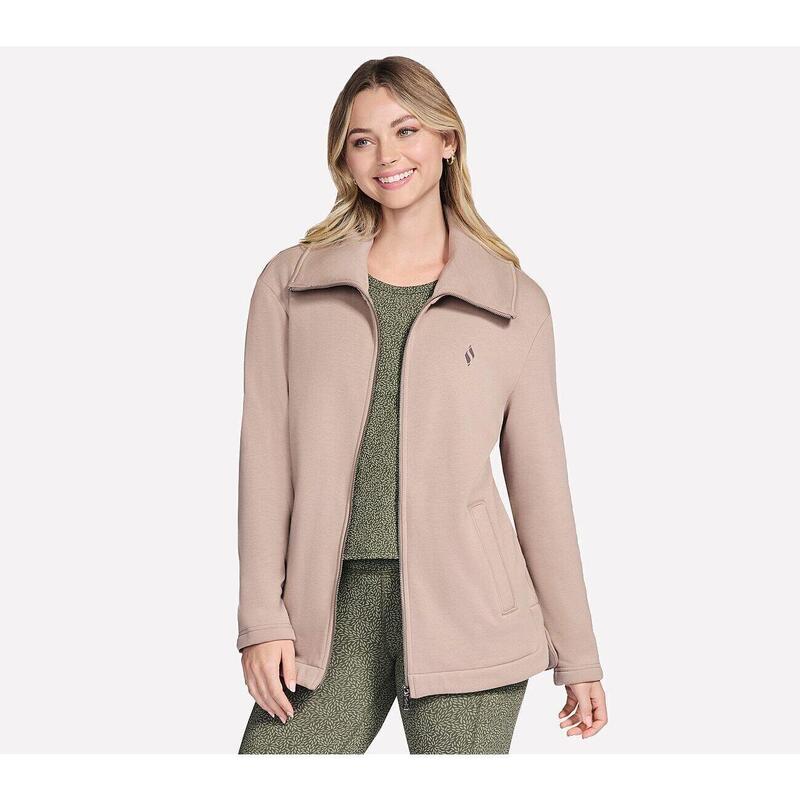 Geaca femei Skechers GO SNUGGLE Tunic Full Zip Jacket, Roz