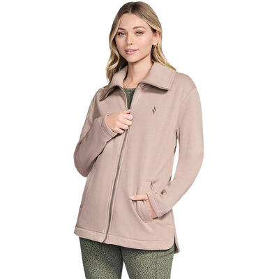 Jacke Skechers GO SNUGGLE Tunic Full Zip Jacket, Rosa, Damen