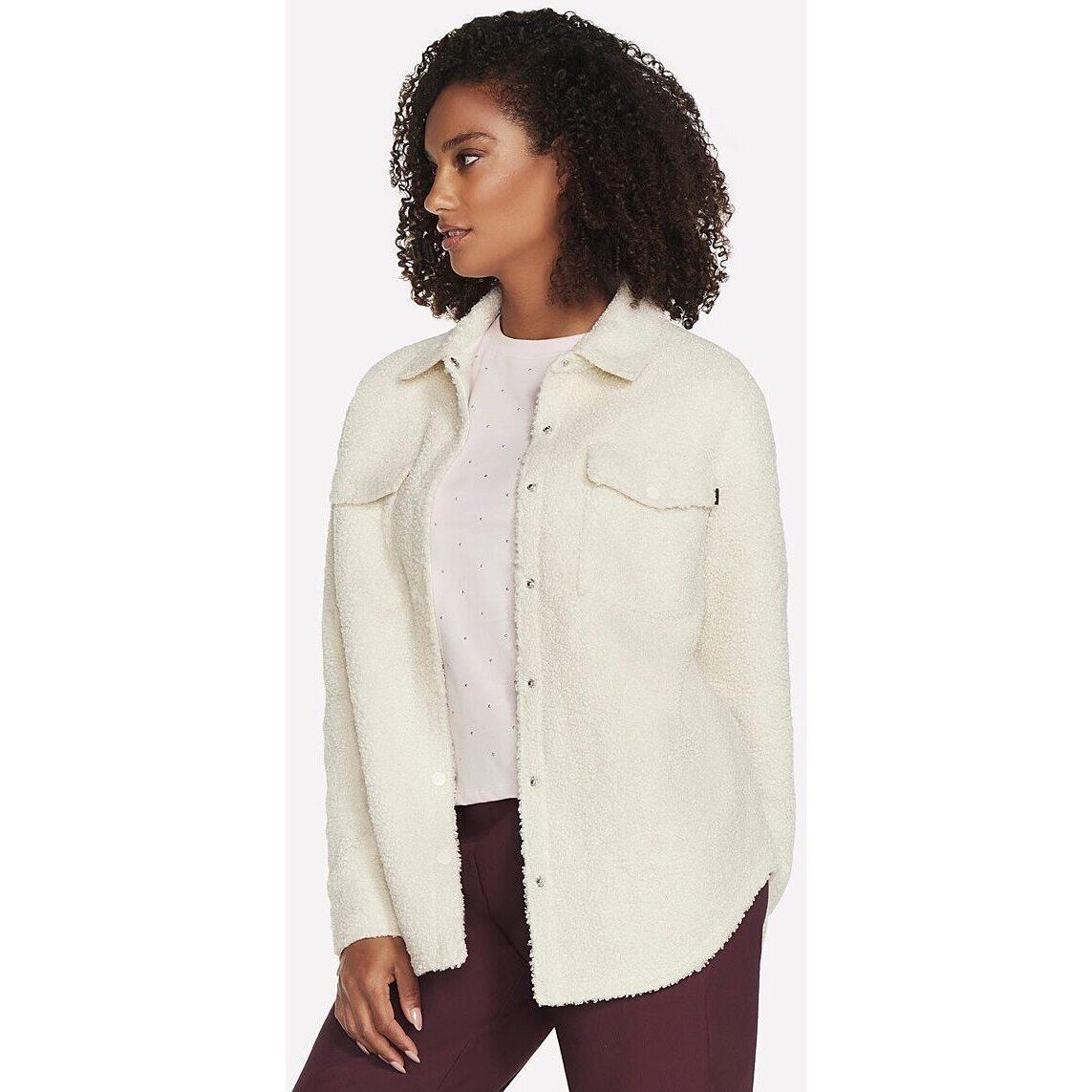 Casaco Skechers Sherpa Shacket, Branco, Mulheres 3/5
