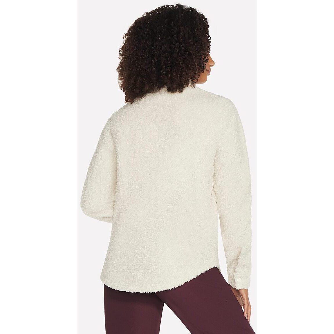 Casaco Skechers Sherpa Shacket, Branco, Mulheres 2/5