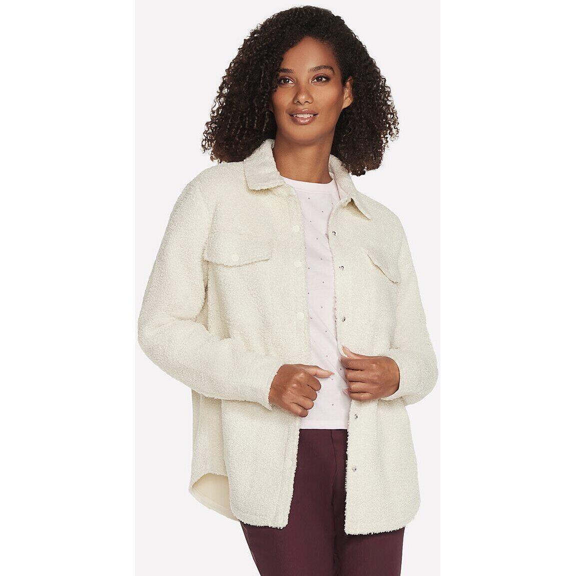 Casaco Skechers Sherpa Shacket, Branco, Mulheres 5/5