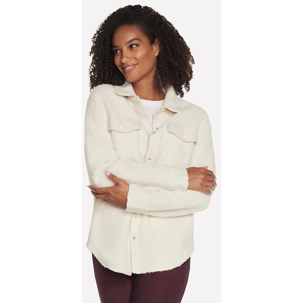Casaco Skechers Sherpa Shacket, Branco, Mulheres 4/5