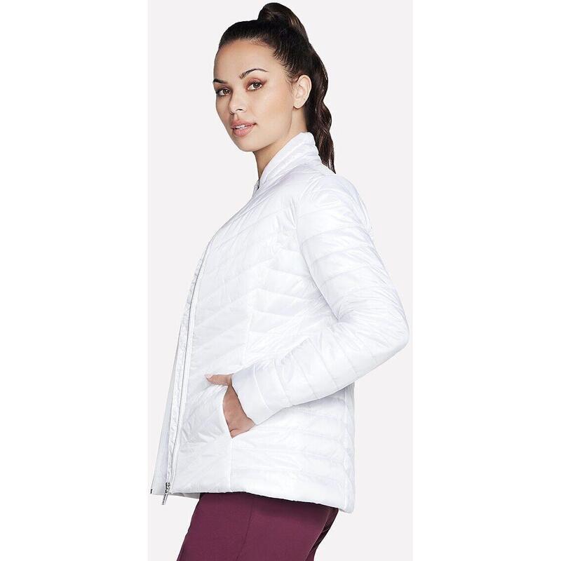 Geaca femei Skechers Goshield Shine Jacket, Alb