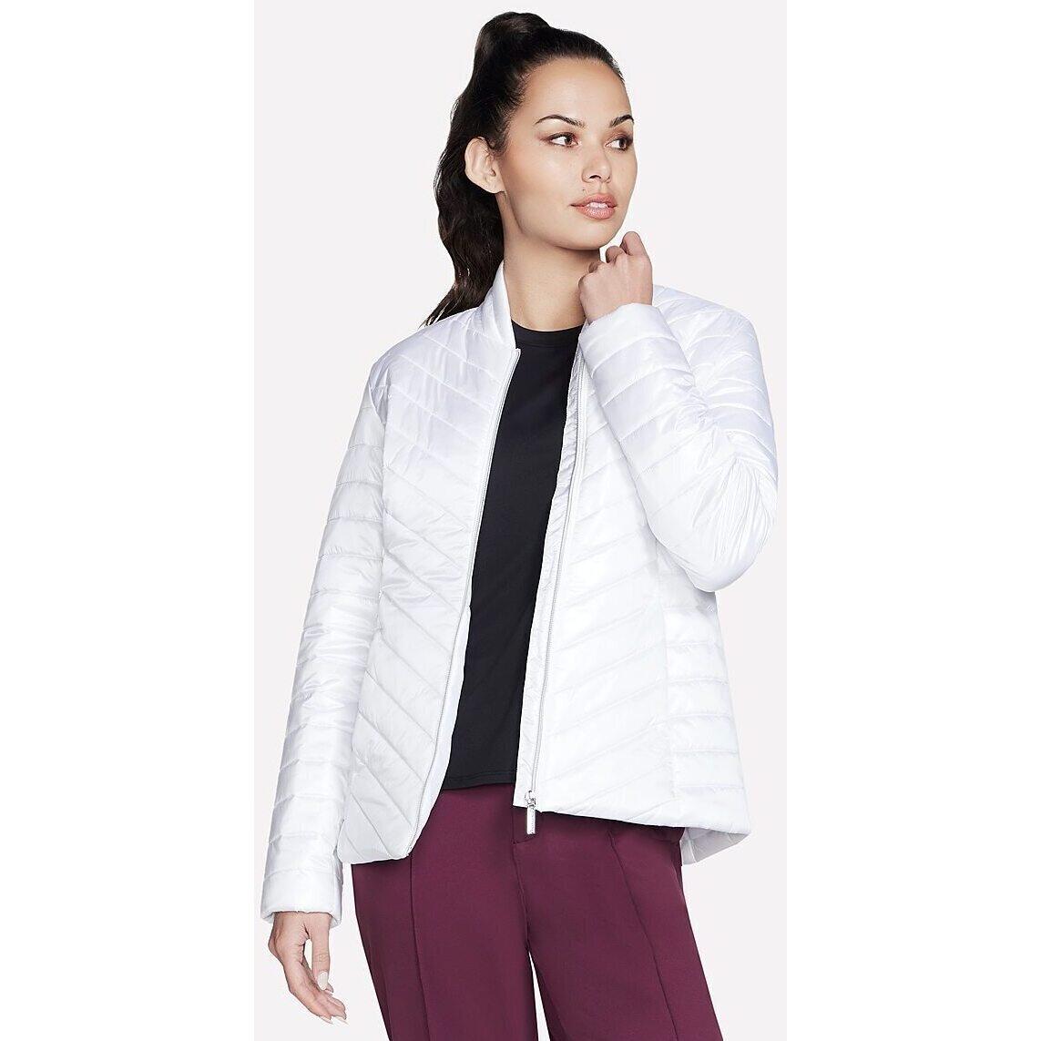 Veste Skechers Goshield Shine Jacket, Blanc, Femmes 4/5