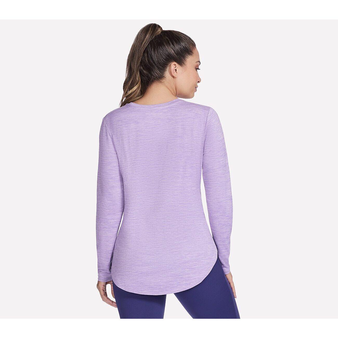 Blouse Skechers GO DRI Swift Long Sleeve Tunic Crew, Violet, Femmes 2/4