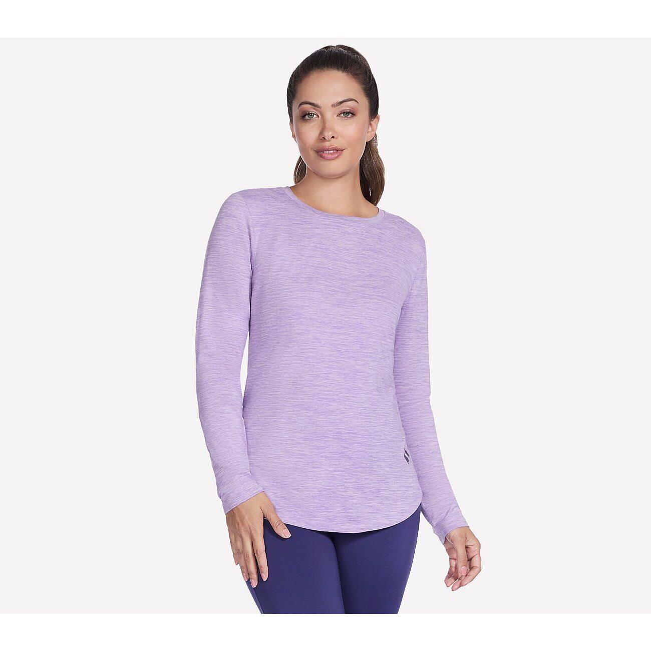 Blouse Skechers GO DRI Swift Long Sleeve Tunic Crew, Violet, Femmes 4/4