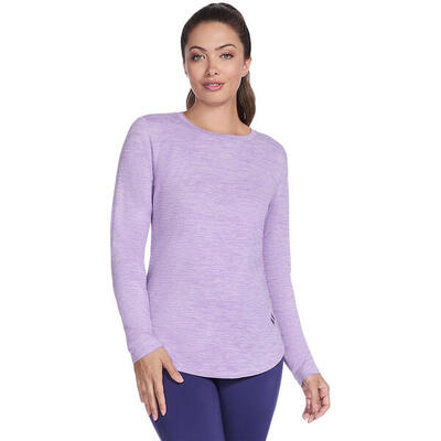 Blouse skechers go dri swift long sleeve tunic crew, paars, dames