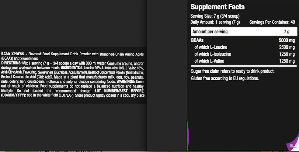 BCAA en poudre - BCAA Xpress - Limonade Rose 3/3