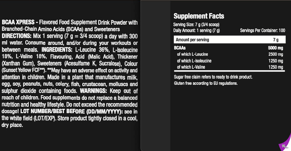 BCAA XPRESS (700g) 3/3