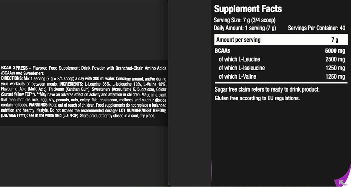 BCAA en poudre - BCAA Xpress - Mangue 3/3