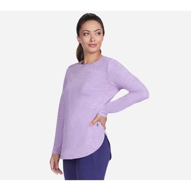 Bluza femei Skechers GO DRI Swift Long Sleeve Tunic Crew, Mov