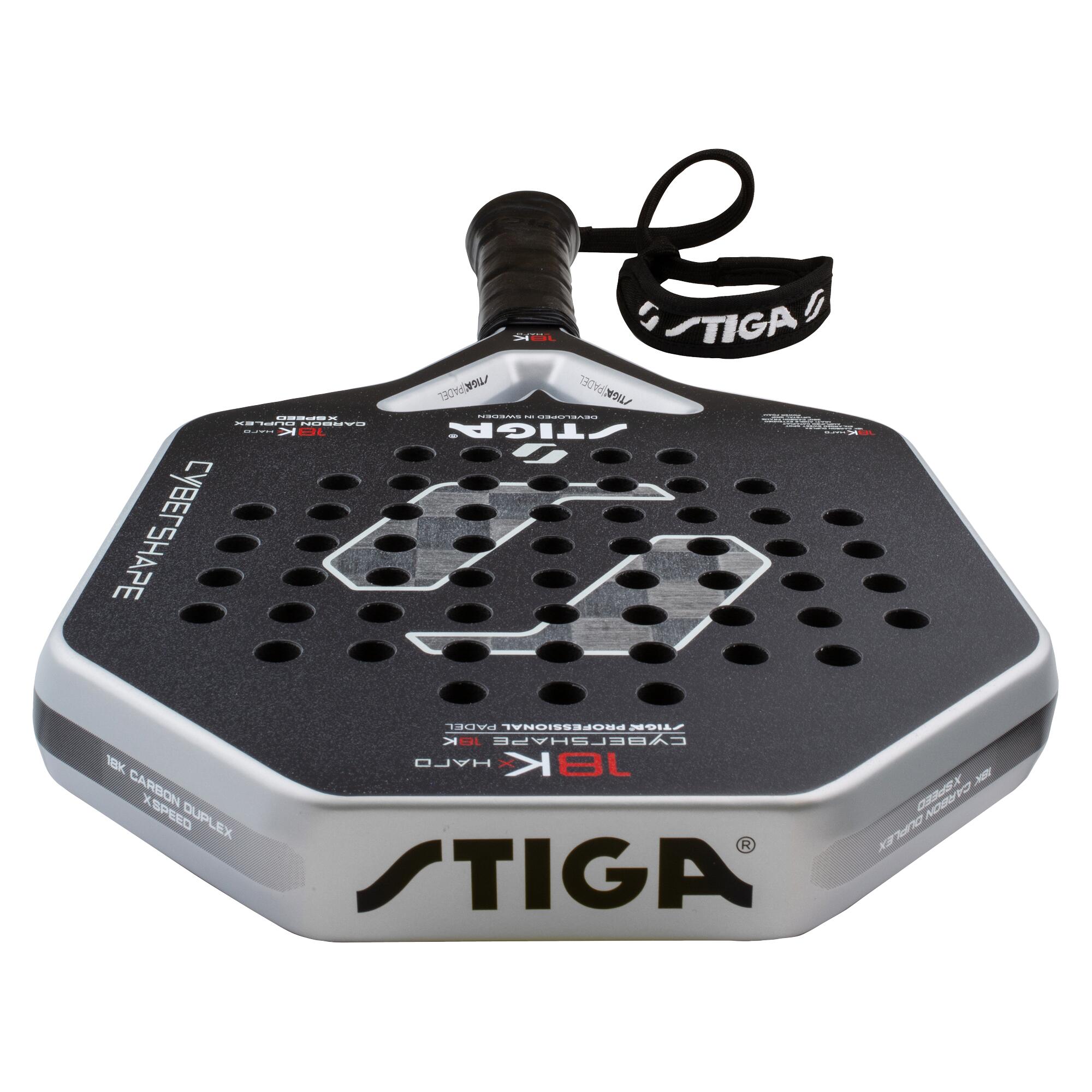 STIGA Raqueta de pádel 18K X Hard Cybershape 5/6