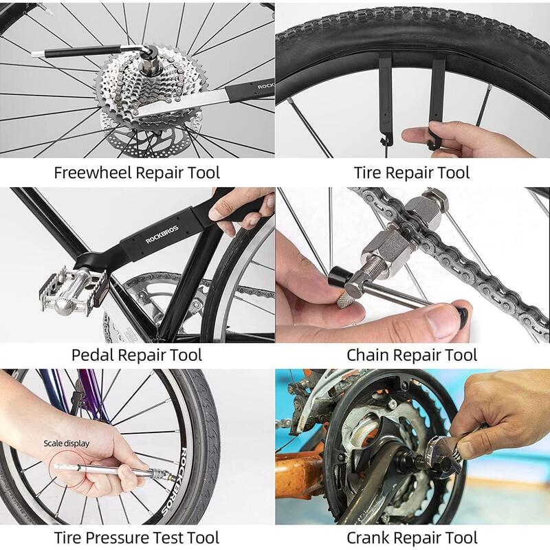 Kit de reparare a bicicletei 44 în 1