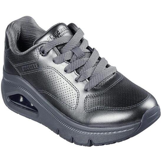 Zapatillas Skechers Uno Icon - Lustrous Air, Gris, Mujer